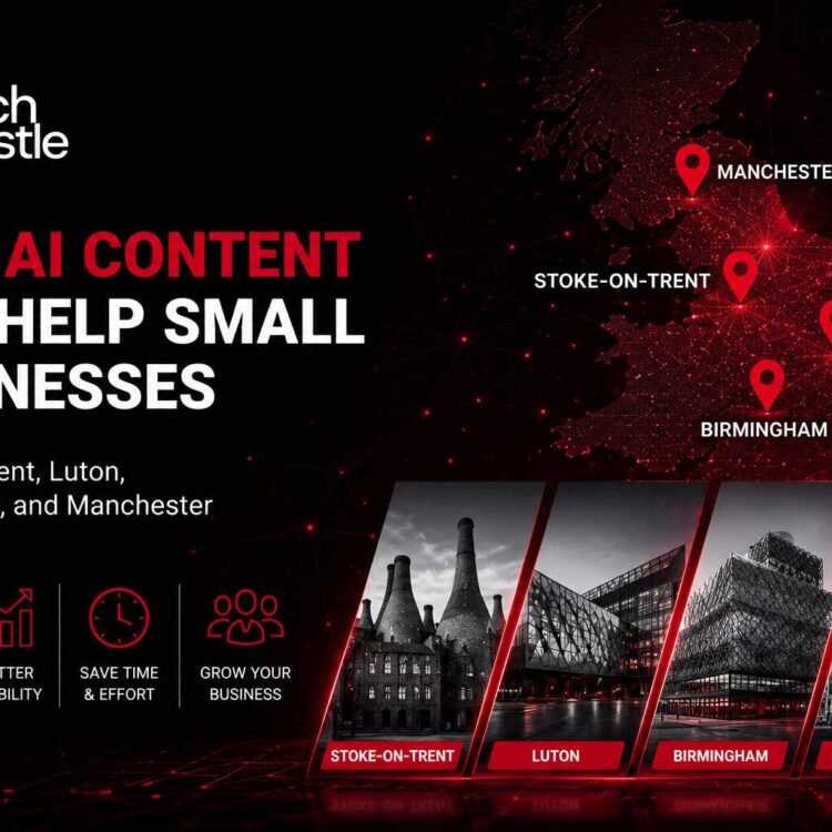 AI-powered content marketing for small businesses in Stoke-on-Trent Birmingham Luton and Manchester